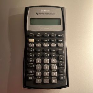 Texas instrument financial calculator (BA 2 Plus)